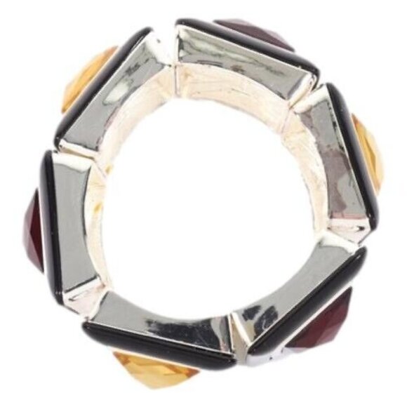 Unique Geometric Necklace & Bracelet Set With Amber & Citrine Lookalikes Fashion - Picture 8 of 11